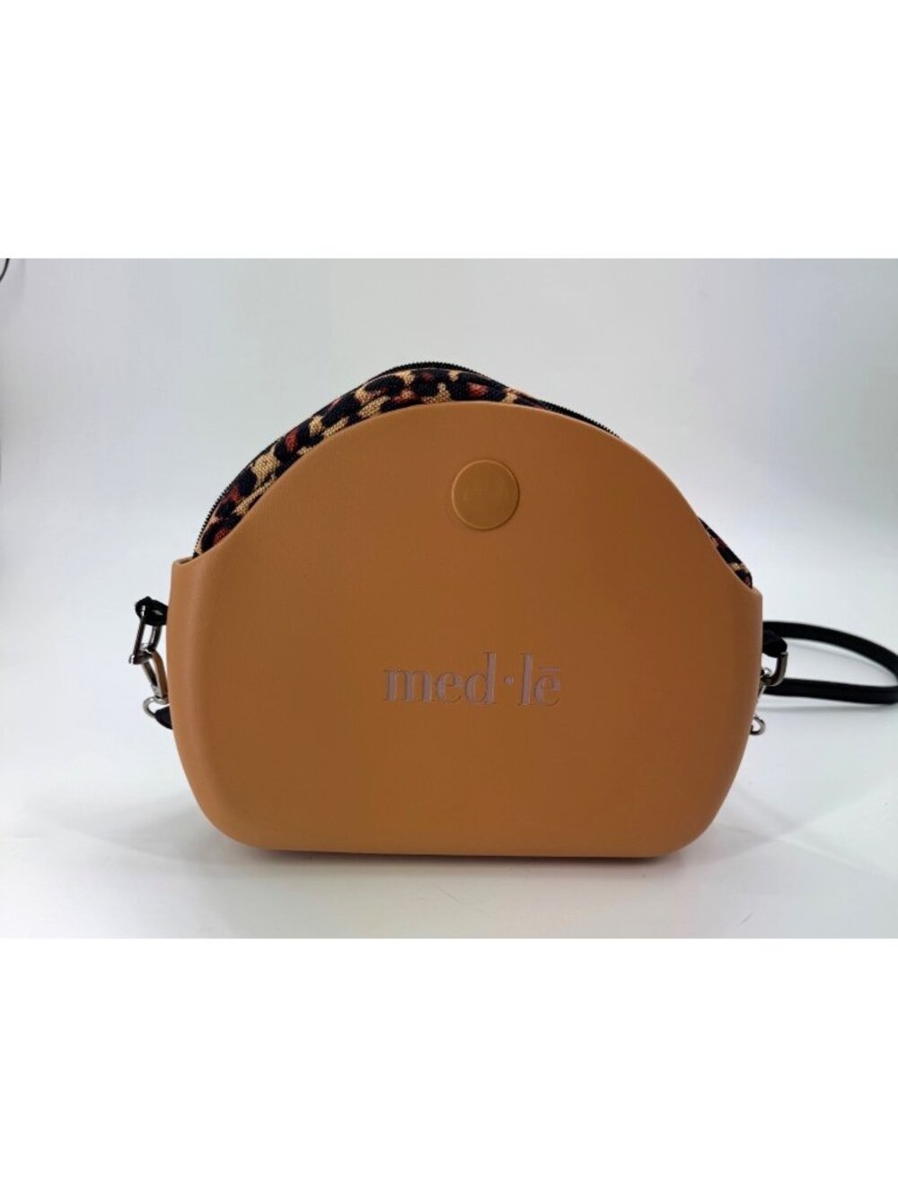 NWOT Medle Collins Tan & Leopard Crossbody Bag With Adjustable Strap